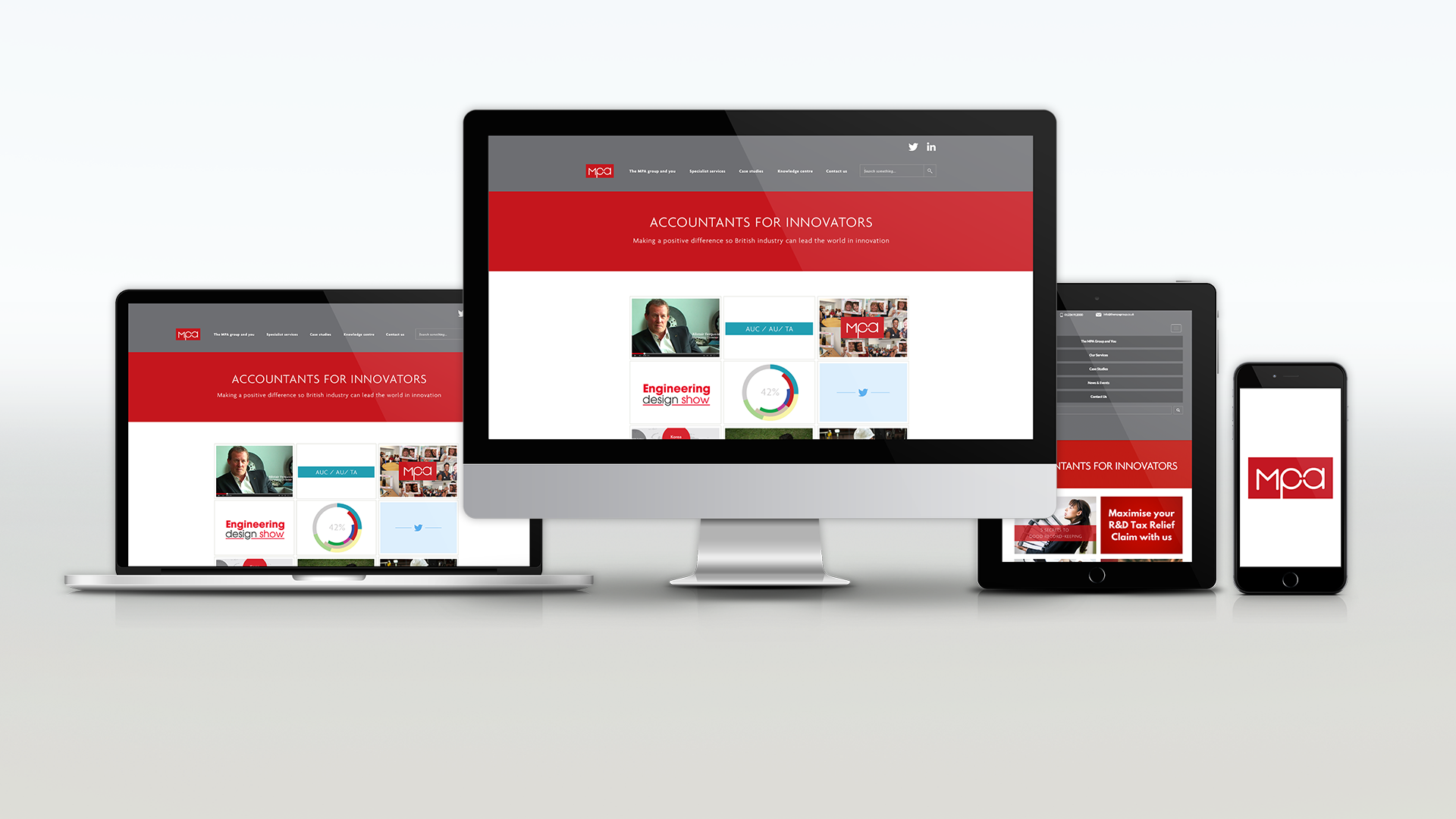 MPA Group responsive website design